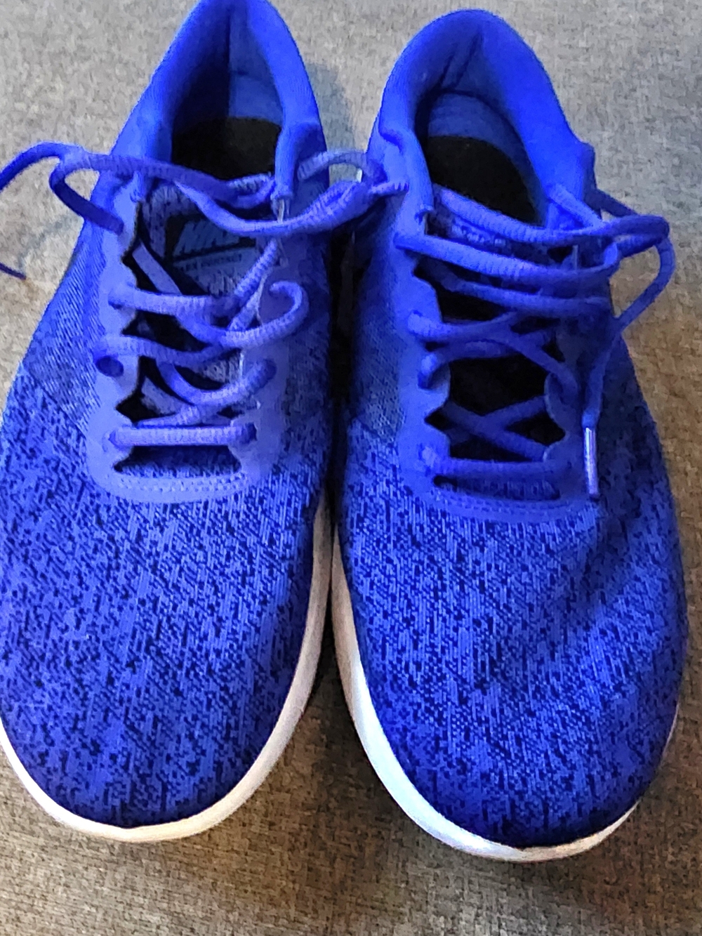 Nike Men's Flyknit Royal Blue Lace-Up Sneakers Sz 10